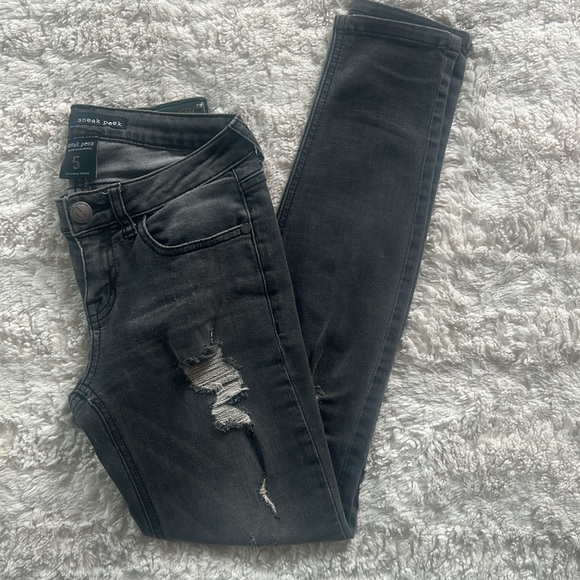 Sneak Peek women's charcoal denim skinny jeans - Picture 2 of 11